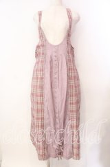 WONDERFUL WORLD / チェック切り替えジャンパースカート  ピンク系 O-25-11-17-039-LO-OP-IG-OS
