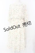 INGEBORG / コスモス風プリント襟レースワンピース  オフ O-25-11-17-040-LO-OP-IG-OS