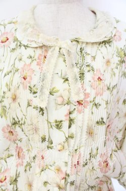 画像2: INGEBORG / コスモス風プリント襟レースワンピース  オフ O-25-11-17-040-LO-OP-IG-OS