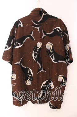 画像3: Karl Helmut / くじら柄シャツ  ブラウン O-25-11-17-041-EL-BL-IG-OS