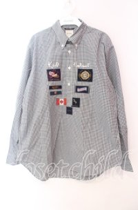 Karl Helmut / チェックワッペンシャツ  クロ×シロ O-25-11-17-042-EL-BL-IG-ZT447