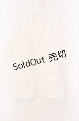 WONDERFUL WORLD / タックリボン割烹着  シロ O-25-11-17-043-LO-TO-IG-OS