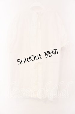 画像4: WONDERFUL WORLD / タックリボン割烹着  シロ O-25-11-17-043-LO-TO-IG-OS