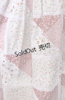 画像3: WONDERFUL WORLD / ミニフラワー&裾パッチワーク半袖ワンピース  ピンク O-25-11-17-045-LO-OP-IG-OS