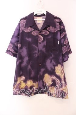 画像2: Karl Helmut / 餅つきうさぎアロハシャツ  パープル O-25-11-17-046-EL-BL-IG-OS