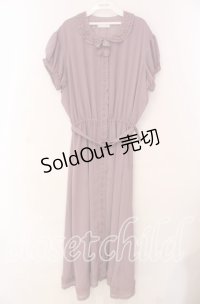 INGEBORG / チュールレース襟ワンピース【お直し有り】  パープル O-25-11-17-047-LO-OP-IG-ZT372