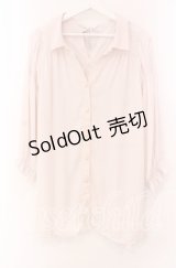 axes femme / バックプリーツシャツチュニック  薄ピンク O-25-11-17-052-AX-BL-IG-OS