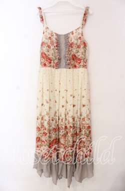 画像1: axes femme / 薔薇柄マキシワンピース  オフ×ベージュ O-25-11-17-054-AX-OP-IG-OS