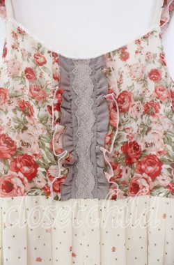 画像2: axes femme / 薔薇柄マキシワンピース  オフ×ベージュ O-25-11-17-054-AX-OP-IG-OS