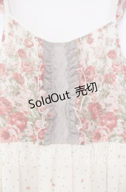 画像2: axes femme / 薔薇柄マキシワンピース  オフ×ベージュ O-25-11-17-054-AX-OP-IG-OS