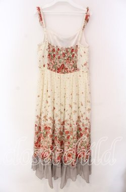 画像3: axes femme / 薔薇柄マキシワンピース  オフ×ベージュ O-25-11-17-054-AX-OP-IG-OS