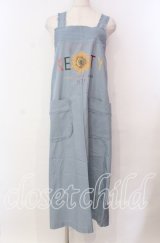 KETTY / ひまわりプリントエプロン  ブルー O-25-11-17-005-EL-OP-IG-ZT447