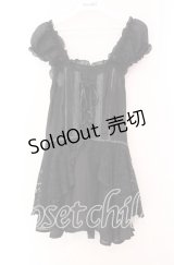 axes femme / ビスチェ風ノースリブラウス  クロ O-25-11-17-055-AX-TO-IG-OS