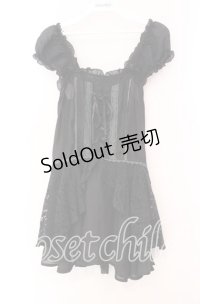 axes femme / ビスチェ風ノースリブラウス  クロ O-25-11-17-055-AX-TO-IG-OS