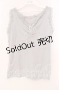axes femme / ギャザーコットンタンク  グレー O-25-11-17-057-AX-TO-IG-OS