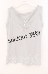 axes femme / ギャザーコットンタンク  グレー O-25-11-17-057-AX-TO-IG-OS