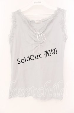 画像1: axes femme / ギャザーコットンタンク  グレー O-25-11-17-057-AX-TO-IG-OS