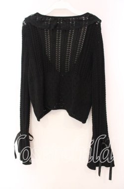 画像3: axes femme / ショート丈ニットボレロ  クロ O-25-11-17-058-AX-TO-IG-OS