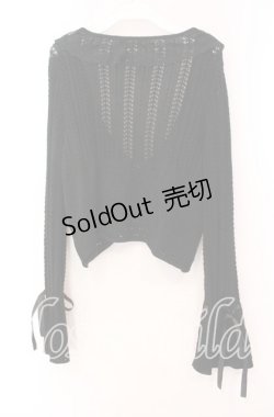 画像3: axes femme / ショート丈ニットボレロ  クロ O-25-11-17-058-AX-TO-IG-OS