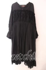 axes femme NOSTALGIE / コットン刺繍切り替えワンピース  クロ O-25-11-17-059-AX-OP-IG-OS