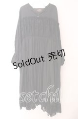 axes femme NOSTALGIE / コットン刺繍切り替えワンピース  クロ O-25-11-17-059-AX-OP-IG-OS