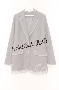 axes femme / マニッシュロングジャケット  グレー O-25-11-17-060-AX-JA-IG-OS