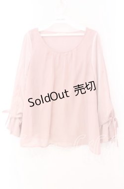 画像1: axes femme / ベロアキャンディ袖プルオーバー  ピンク O-25-11-17-061-AX-TO-IG-OS