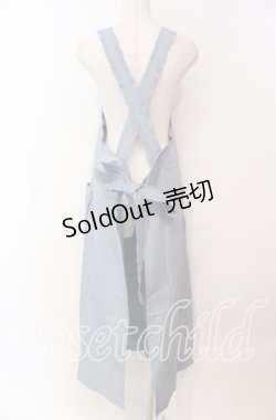 画像3: 【SALE】KETTY / ひまわりプリントエプロン  ブルー O-25-11-17-005-EL-OP-IG-ZT447