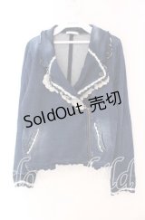 axes femme / デニム風ライダースジャケット  インディゴ O-25-11-17-062-AX-JA-IG-OS