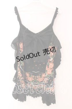 画像1: axes femme / ローズフレームキャミトップス  クロ O-25-11-17-063-AX-TO-IG-OS