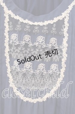 画像2: 【SALE】axes femme / ローズ刺繍タックシフォンワンピース  ブルー O-25-11-17-064-AX-OP-IG-ZT359