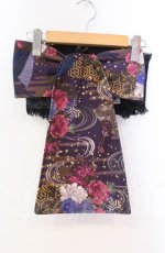 画像1: Qutie Frash / 花魁帯コルセット  パープル O-25-11-17-1001-QU-TO-OW-ZT222 (1)