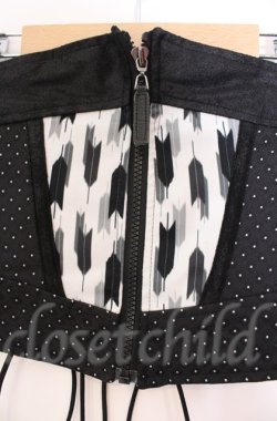 画像2: Qutie Frash / 矢絣コルセット  ブラック O-25-11-17-1009-QU-TO-IG-ZT222