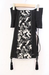 Qutie Frash / 花魁帯コルセット  ブラック O-25-11-17-1010-QU-TO-IG-ZT222