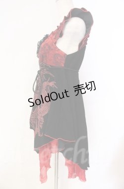 画像4: Qutie Frash / DSサテン切り替えベビードール【旧タグ】  ブラック×レッド O-25-11-17-1011-QU-OP-IG-ZT213