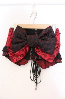 画像1: Qutie Frash / リボン帯コルセット  レッド O-25-11-17-1002-QU-ZA-OW-ZT096