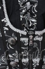 画像2: Qutie Frash / ジャガードコルセットベスト  ブラック×シルバー O-25-11-17-1013-QU-TO-IG-ZT222 (2)