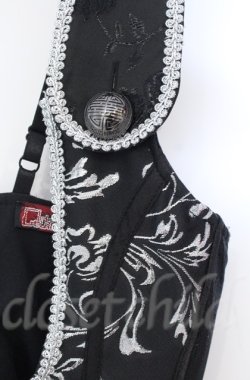 画像4: Qutie Frash / ジャガードコルセットベスト  ブラック×シルバー O-25-11-17-1013-QU-TO-IG-ZT222