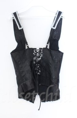 画像5: Qutie Frash / ジャガードコルセットベスト  ブラック×シルバー O-25-11-17-1013-QU-TO-IG-ZT222