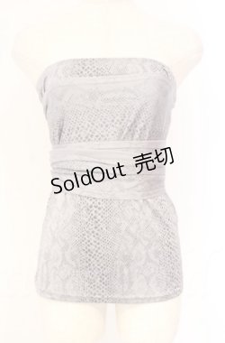 画像1: 【SALE】Qutie Frash / パイソンサラシトップス  グレー O-25-11-17-1014-QU-TO-IG-ZT095