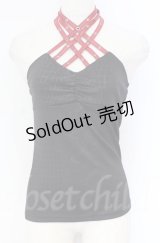 Qutie Frash / クロスキャミ【旧タグ】  ブラック×レッド O-25-11-17-1015-QU-TO-IG-OS