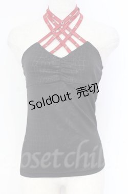 画像1: Qutie Frash / クロスキャミ【旧タグ】  ブラック×レッド O-25-11-17-1015-QU-TO-IG-OS