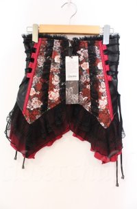 Qutie Frash / 和柄コルセット  レッド O-25-11-17-1003-QU-TO-OW-ZT213