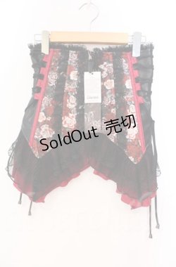 画像1: Qutie Frash / 和柄コルセット  レッド O-25-11-17-1003-QU-TO-OW-ZT213