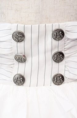 画像2: Chalmiere / ストライプフリルスカート M シロ O-25-11-17-001-LO-SK-OW-OS