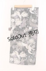 Qutie Frash / 2022浴衣4点SET 風呂敷単品  蓮ブラック O-25-11-17-066-QU-ZA-IG-OS