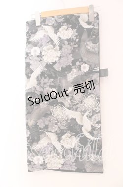 画像2: Qutie Frash / 2022浴衣4点SET 風呂敷単品  蓮ブラック O-25-11-17-066-QU-ZA-IG-OS