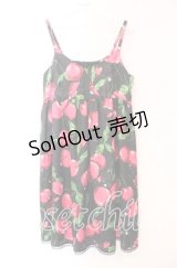 MILK / タランチェリースリップドレス  ブラック×ローズチェリー O-25-11-17-074-ML-OP-OW-OS