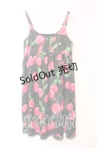 MILK / タランチェリースリップドレス  ブラック×ローズチェリー O-25-11-17-074-ML-OP-OW-OS