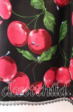 画像2: MILK / タランチェリースリップドレス  ブラック×ローズチェリー O-25-11-17-074-ML-OP-OW-OS